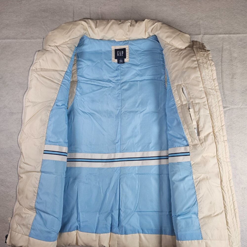 GAP Down Y2K Puffer Vest Full Zip – Lightweight Quilted Warm Winter Layer SIze M - Picture 4 of 6
